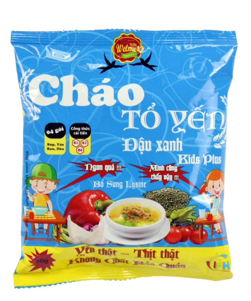 Cháo yến Wel đậu xanh Kid Plus